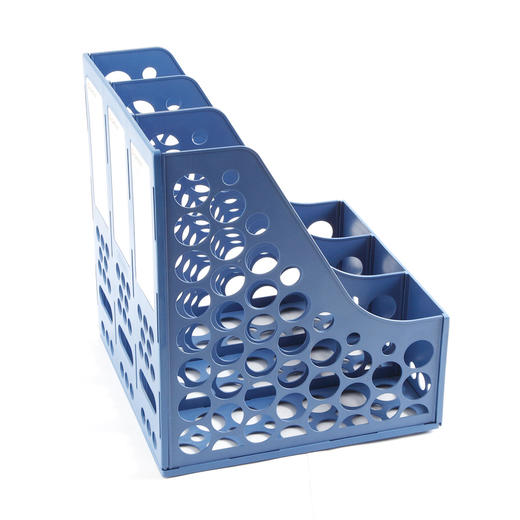 齐心三格资料架B2113/蓝色 商品图3