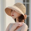 JC-m1190夏季户外波纹大沿空顶帽折叠遮阳蝴蝶结百搭太阳帽 商品缩略图0