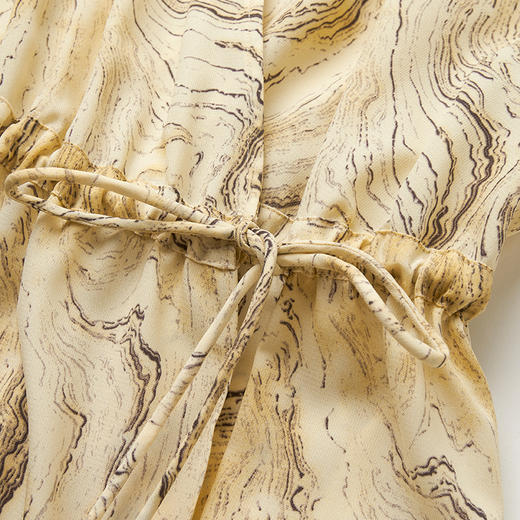 VIMAGE纬漫纪女装夏季新品V领复古轻薄水墨印花连衣裙V1507127 商品图5