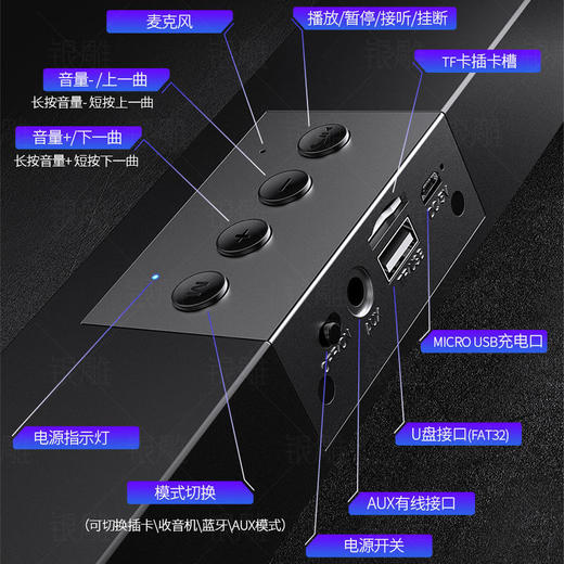 【经典木箱 沉稳典雅】银雕多媒体音响电脑 笔记本蓝牙桌面长条影音电器迷你重低音炮 商品图7