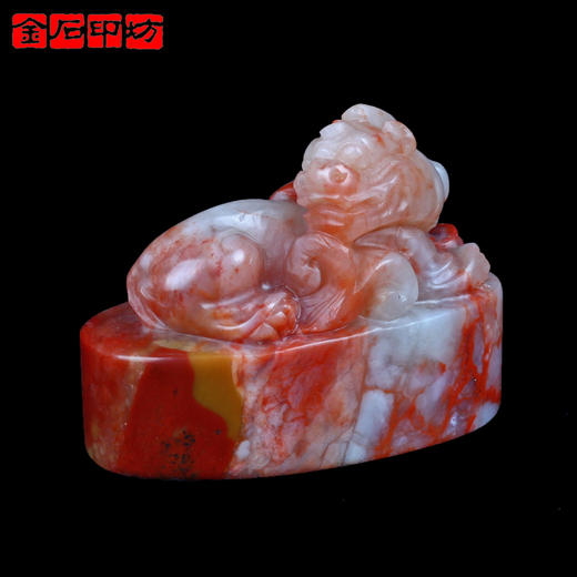 金石印坊 老挝石五彩兽钮大随形章 69*37*52mm JPYSGS010976 商品图0