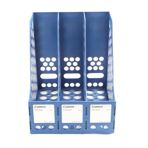 齐心三格资料架B2113/蓝色 商品图4