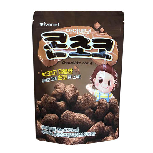 【新品上市】艾唯倪玉米巧克力条30g 韩国进口 儿童零食 脏脏条 商品图0
