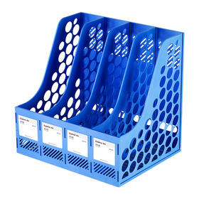 齐心四格资料架B2174/浅蓝