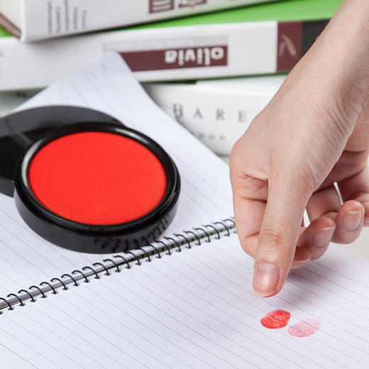齐心快干原子印台大圆/B3705/红色 商品图3