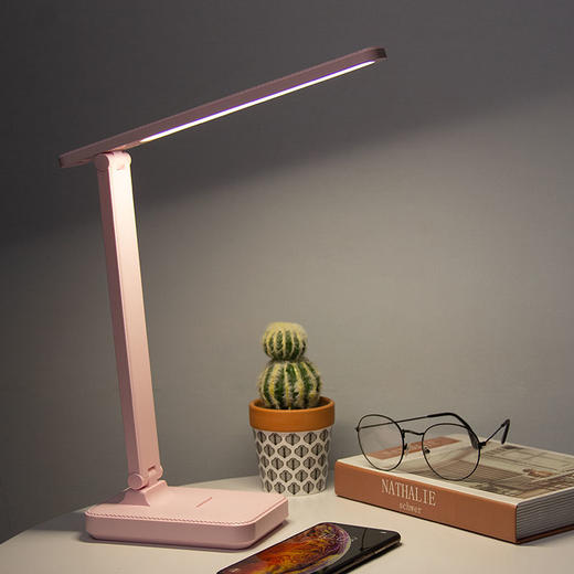 【自然柔光护眼】LED学习阅读台灯 三档触摸调光USB充电生活居家电器学生小夜灯 商品图4