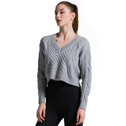 AUMNIE | V领花形针织短上衣 / High Back Sweater 商品图3