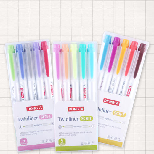 东亚珍珠杆双头涂鸦笔套装5色TLS-5C 商品图0