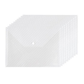 齐心透明按扣袋A4/C330/白色