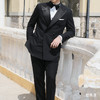 Vitale Barberis Canonico Perennial Super 110’s 澳洲美丽诺羊毛Black Tie双排扣戗驳领黑色礼服套装 商品缩略图2