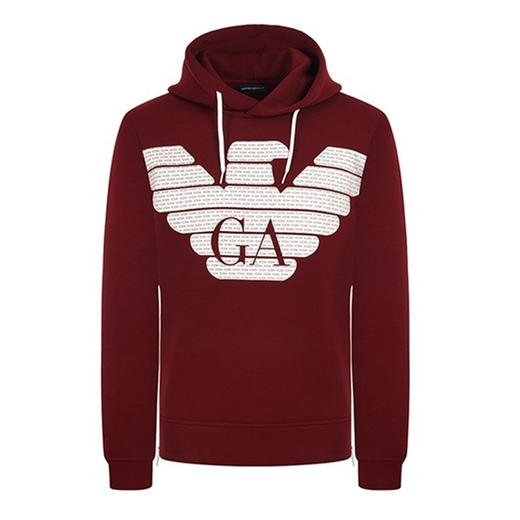 EMPORIO ARMANI 阿玛尼 男士带帽卫衣 红色 8N1M7H 1JDSZ 0353 商品图0