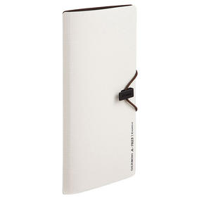 齐心差旅册A7623白便携式卡片册名片夹收纳册商务