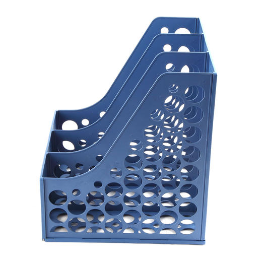 齐心三格资料架B2113/蓝色 商品图1