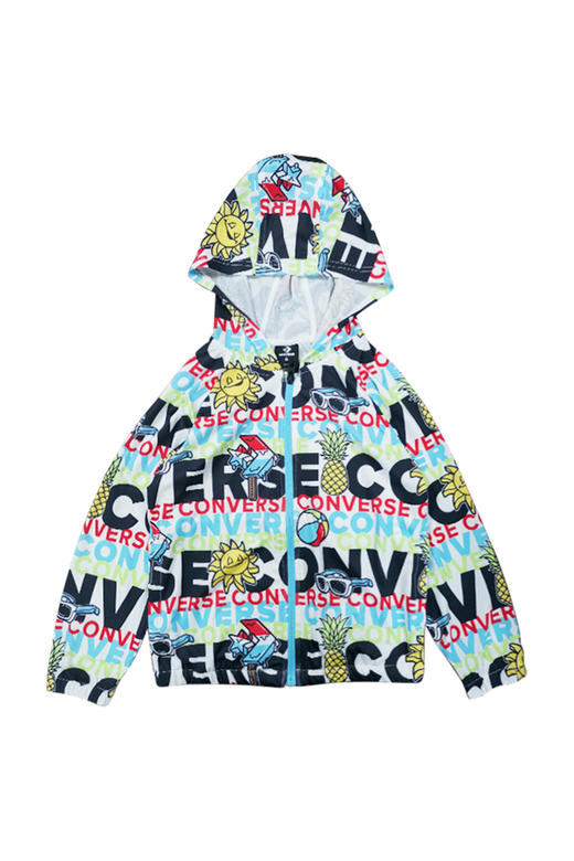Converse匡威童装夏男女儿童拉链连帽开衫薄外套防晒衣CVGS/PS 商品图0