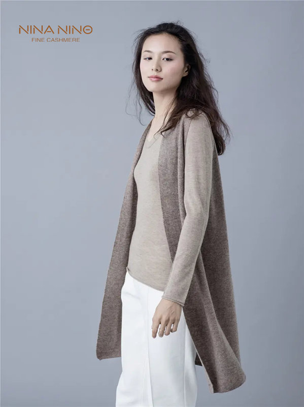 卡迪尔无袖长开衫