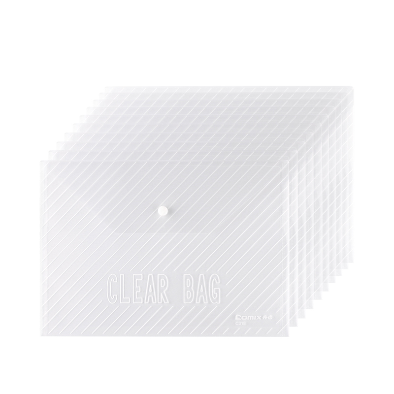 齐心按扣文件袋C318