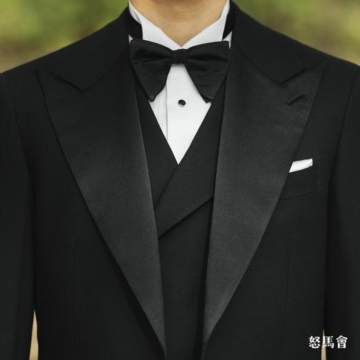 Vitale Barberis Canonico Perennial Super 110’s 澳洲美丽诺羊毛Black Tie单排扣戗驳领黑色礼服套装 商品图3