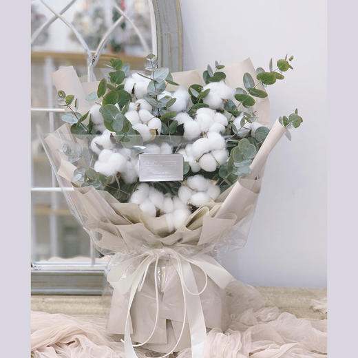 「用心刻画」-棉花花束 商品图1