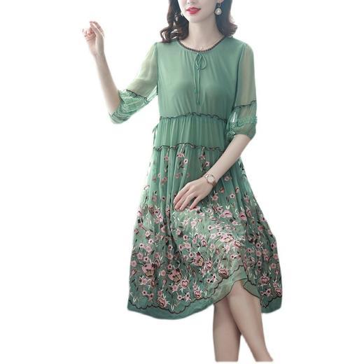 AHM-xysp7016复古森系甜美气质大码显瘦裙【优】 商品图4