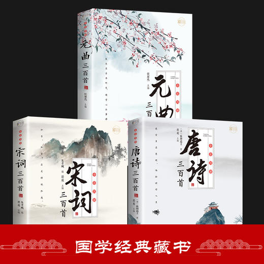 3册唐诗宋词元曲正版全集三百300首 中国古诗词大会全套鉴赏辞典 青少年初高中小学生中华古诗文读本注释译文赏析文白对照彩图全解 商品图1