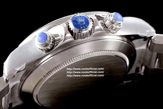 Noob劳力士 彩虹迪 蚝式恒动宇宙计型迪通拿：外圈镶嵌彩虹渐变色蓝宝石，代替了经典的测速外圈，表耳及表冠护肩镶嵌56颗圆形切割钻石每一道工序精制严谨确保角度颜色与原版一样光彩夺目 商品图4
