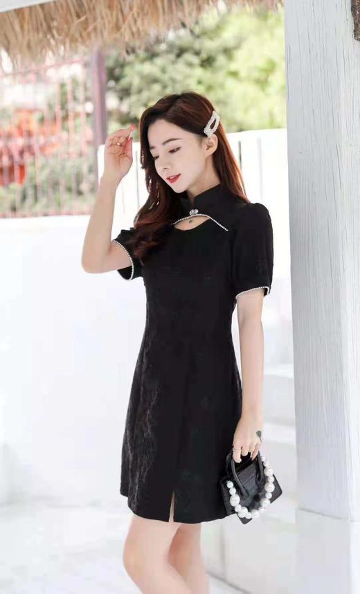 洛呗一81833款时尚连衣裙七分袖 商品图0