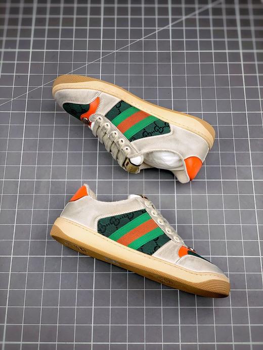 Gucci Distressed Screener sneaker 经典原型复古百搭做旧老爹板鞋 商品图0