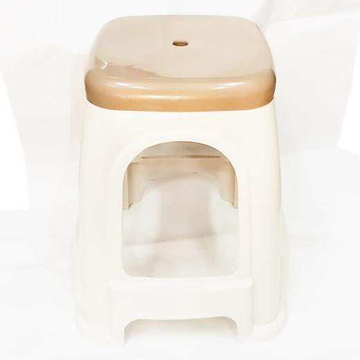 优选双色椅塑料凳子加厚 1张 胶凳48cm高家用简约餐桌椅子结实商用胶凳大人高凳塑料凳子椅子会议活动 商品图1