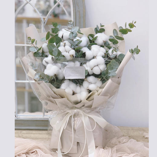 「用心刻画」-棉花花束 商品图0