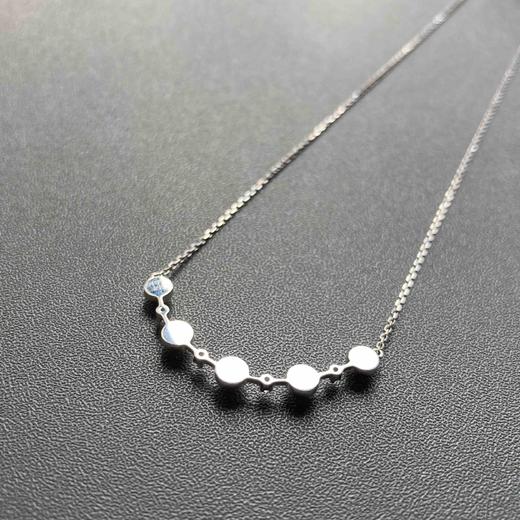 玻璃种翡翠蛋面锁骨链18k白金钻石镶嵌 商品图5