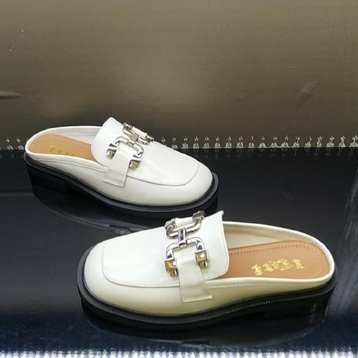 lfgj jeans BM002 夏季中性复古牛皮穆勒拖鞋 商品图6