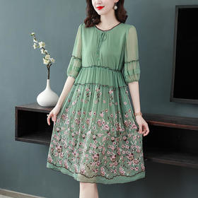 AHM-xysp7016复古森系甜美气质大码显瘦裙【优】