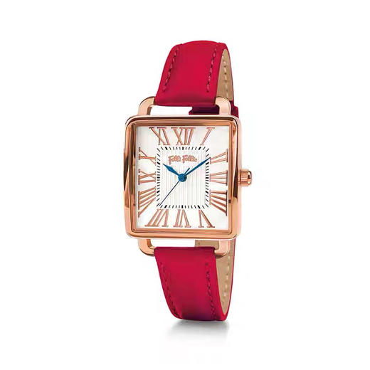 芙丽芙丽/Folli Follie 罗马方盘26mm中小盘皮带经典手表红色 商品图0