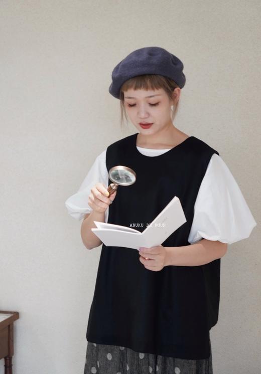 FRANCESCA卡其/浅灰/白/黑波波短袖 商品图14