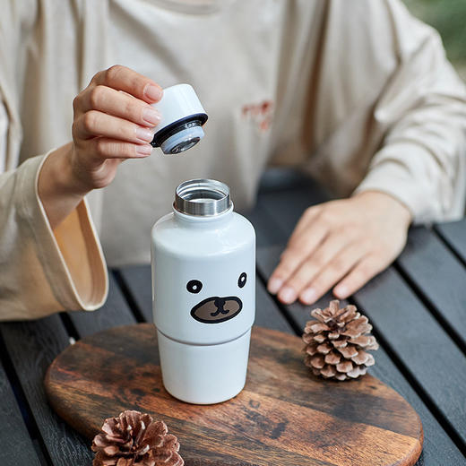 诗芙迪(SILVERDEW)不锈钢创意保温杯咖啡瓶男女水杯礼物小巧便携大肚杯350ml 商品图2