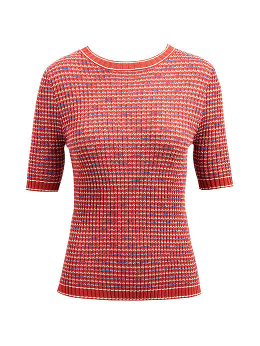 欧芮儿圆领毛针织衫女2021春款修身显瘦气质优雅法式文艺感上衣 商品图3