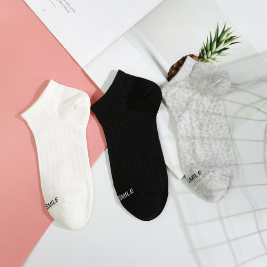 【2双装 6双6折】女丨女士春夏短筒袜精梳棉袜舒适透气夏季袜子纯色短筒休闲袜【2112302】 商品图0