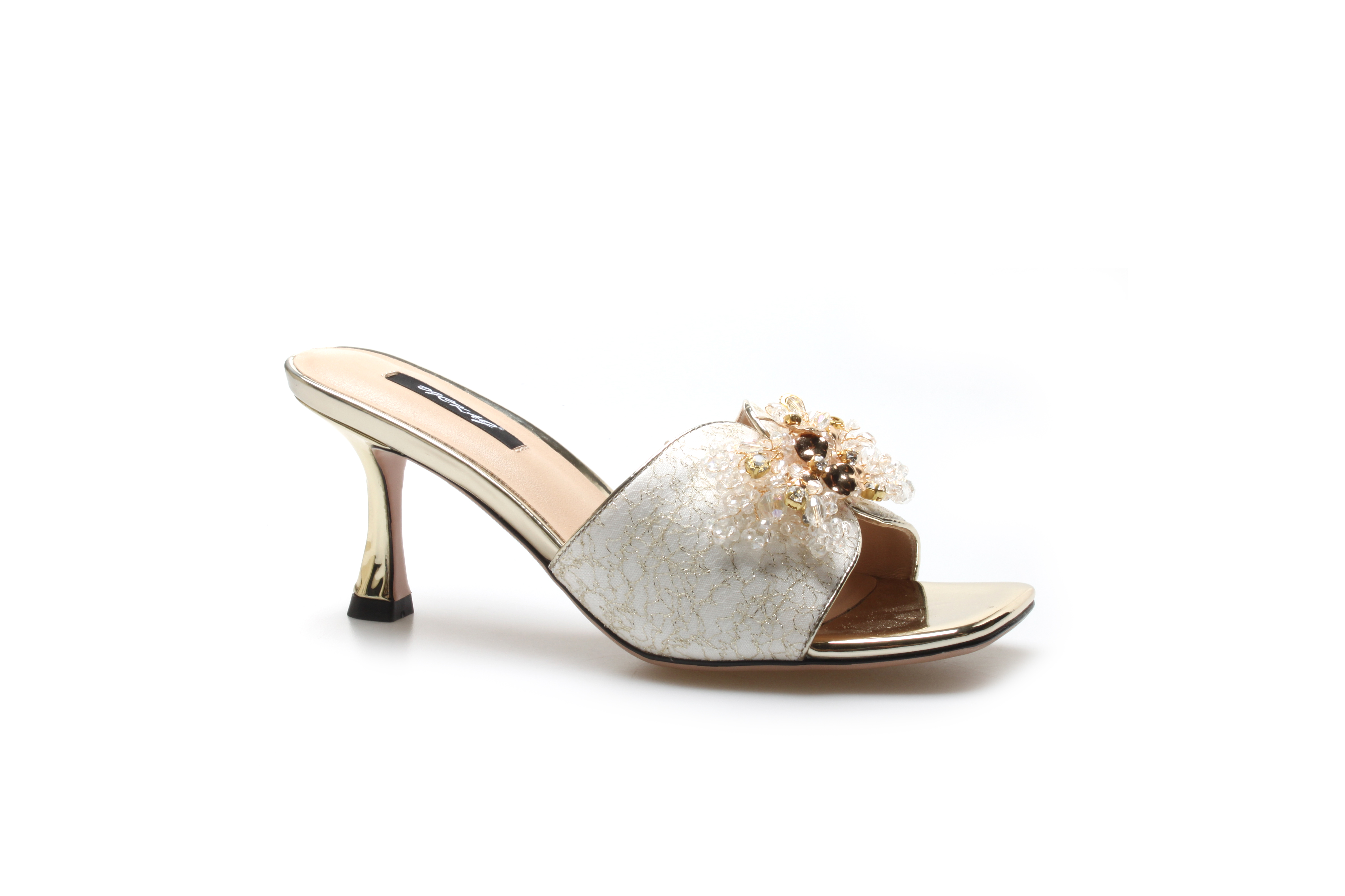 豪麟名鞋奥莱迪嘉女装真丝布时尚凉拖DJKDA11WL003白色 原价2260元