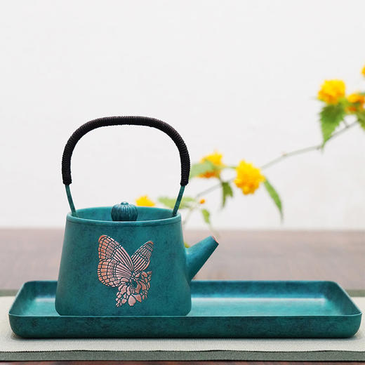 朱炳仁·铜丨蝶恋花壶 商品图0