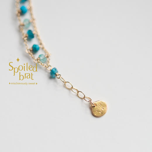 轨道系列蓝绿色宝石手链 商品图3