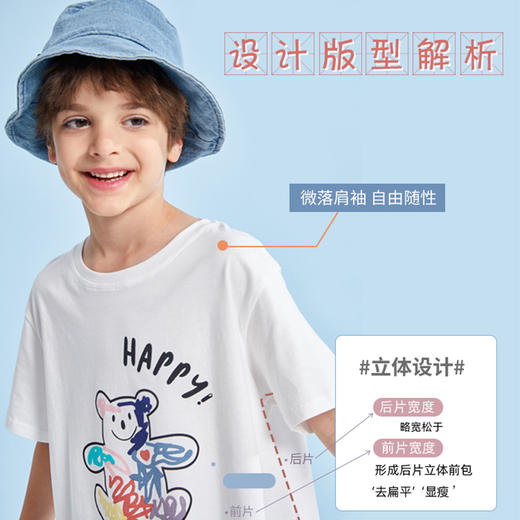 龙之涵2021夏季新品男童全棉短袖T恤 商品图1