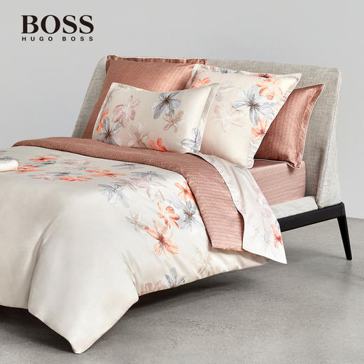 【Hugo Boss】全棉贡缎植物花卉床上四件套PEACH BLSSOM 商品图0