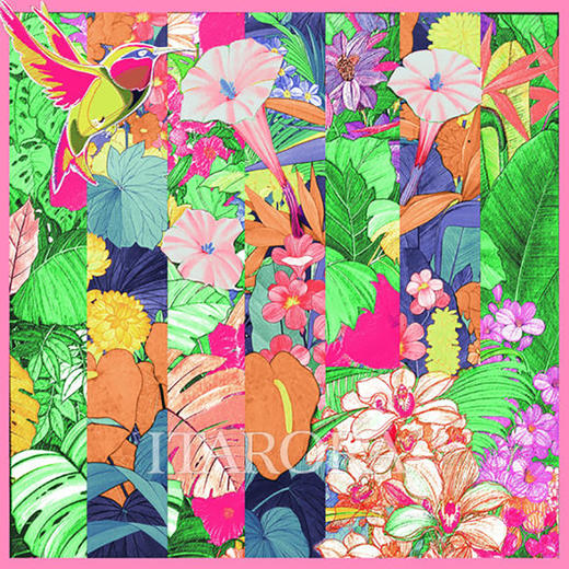 奥罗拉桑蚕丝巾/春/90*90CM/B1-015/花色 商品图0