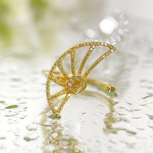 「雪花与密扇」黄钻白钻可分可合戒指 商品图5