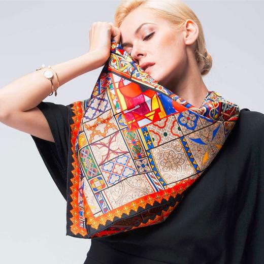 奥罗拉桑蚕丝巾/黎明之吻/90*90CM/B1-002/花色 商品图4