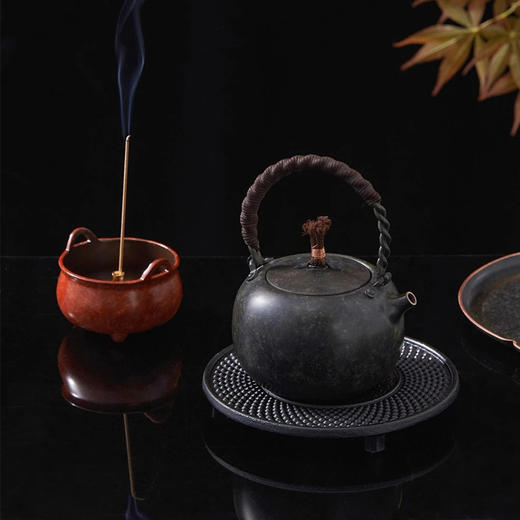 朱炳仁·铜丨小苹果壶（宝石黑） 商品图1