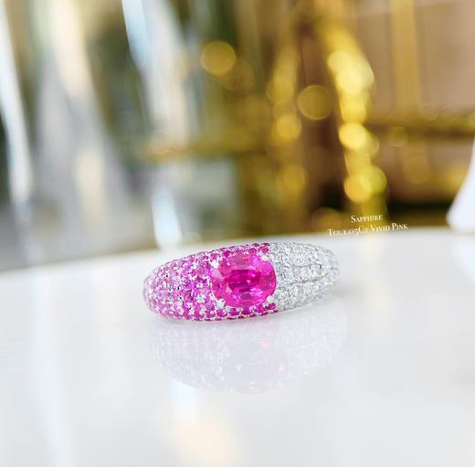 1.05克拉无烧粉蓝宝戒指 商品图0