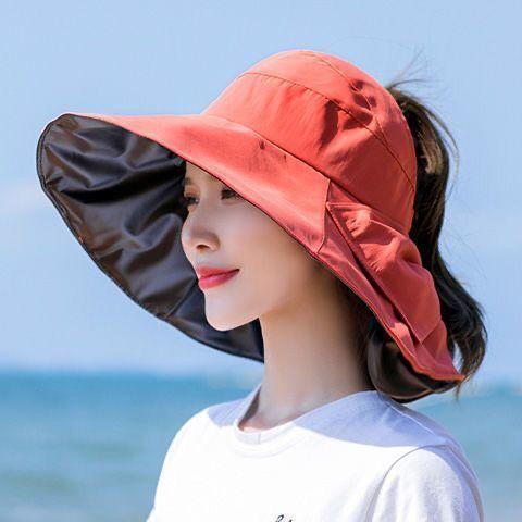 遮阳帽女夏季日系空顶大檐沿渔夫太阳帽韩版潮百搭紫外线防晒帽 商品图3