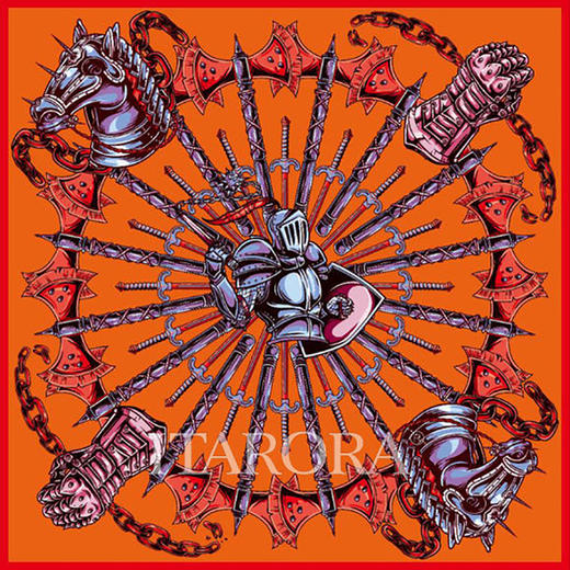 奥罗拉桑蚕丝巾/骑士精神/B8-005 商品图4