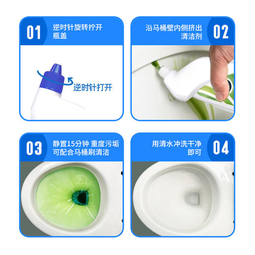 【去污不留痕】马桶去污剂 变色深层去污 清洁不留痕 持久挂壁 清香不伤釉 适用各种马桶便池 商品图2
